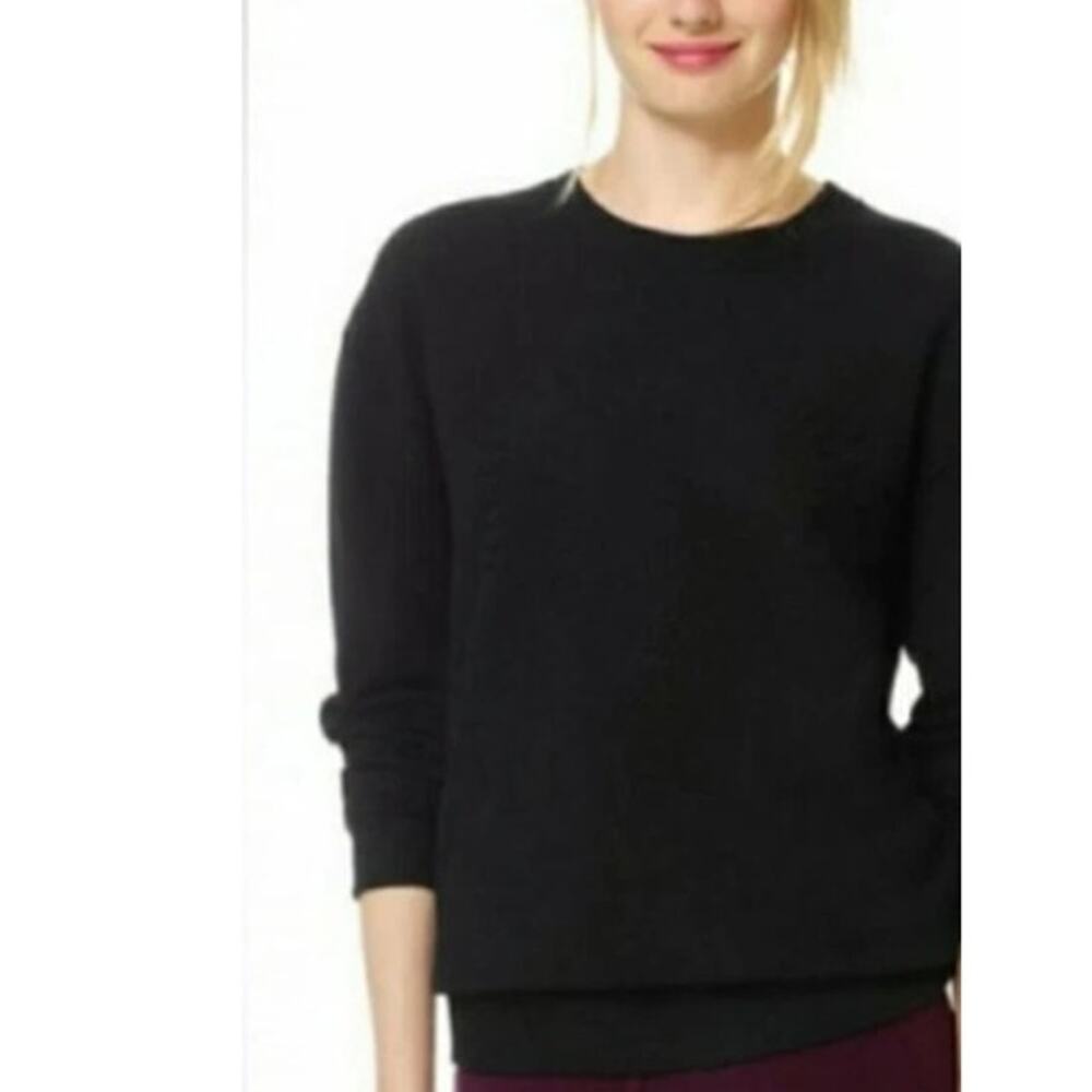 Aritzia Wilfred FREE Embroidered Eagle Crew Neck Sweatshirt Washed Black Size XS